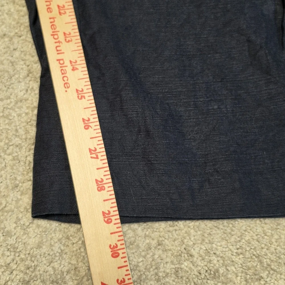 Aritzia Wilfred Womens The Lodge Cruiselinen Navy Blue Wide Leg Pull On Pants LG